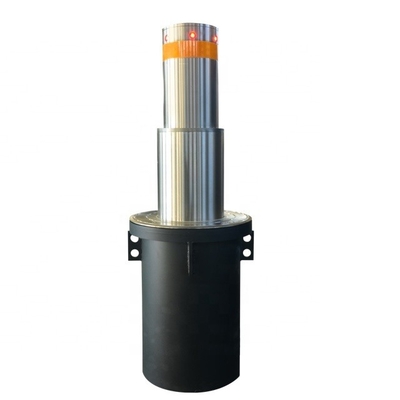 Roadway Safety Barrier 304 Stainless Steel Led Lights Telescope Remote Control Hydraulic Automatic Bollard